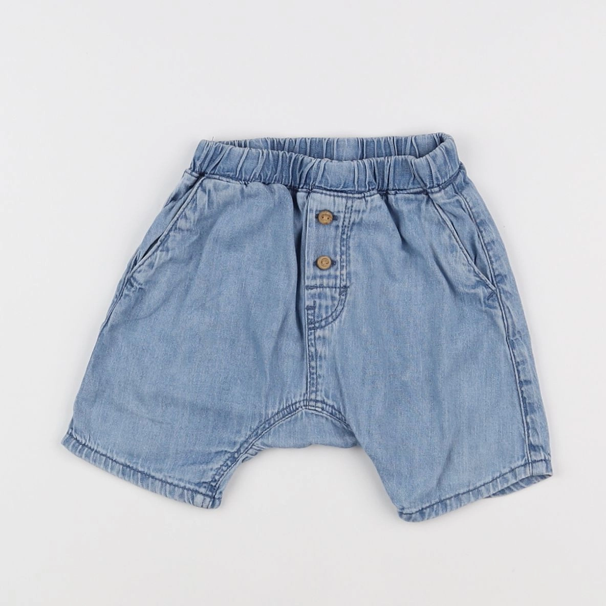 H&M - short bleu - 9/12 mois